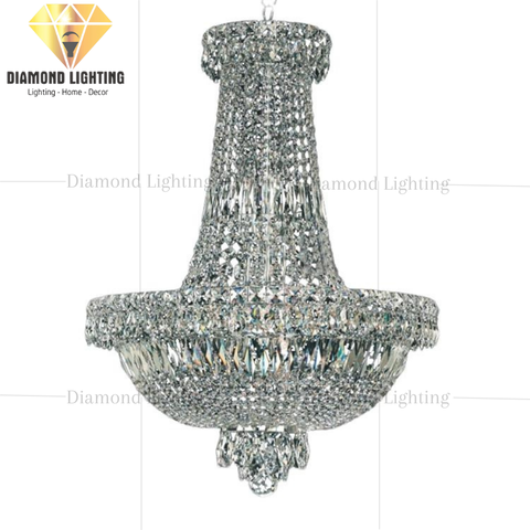 DIAMOND LIGHTING ĐÈN CHÙM ALEKSANDER PHA LÊ TÂN CỔ ĐIỂN TRẮNG XÁM - DC 1200F