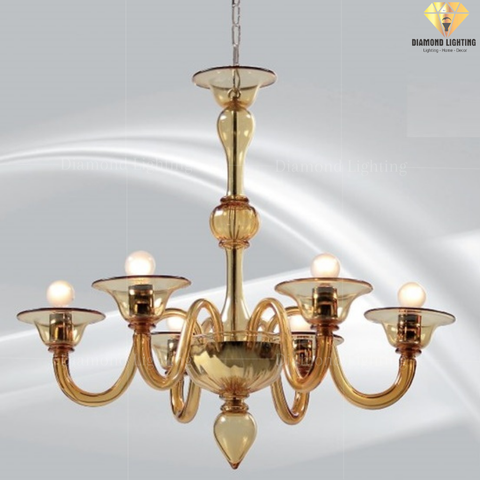 DIAMOND LIGHTING ĐÈN CHÙM THUỶ TINH CỔ ĐIỂN VÀNG - DC 011L6