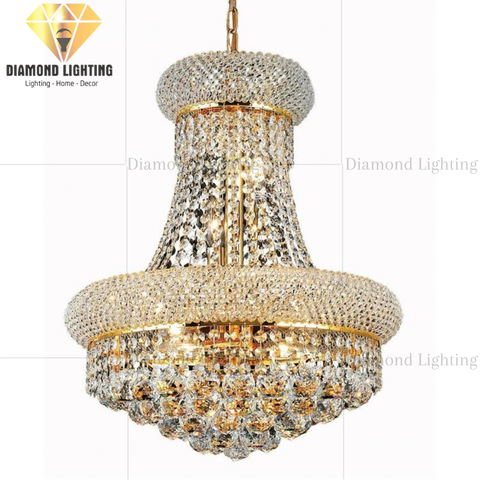 DIAMOND LIGHTING ĐÈN CHÙM PADRAIG PHA LÊ TÂN CỔ ĐIỂN VÀNG TRẮNG - DC 110D