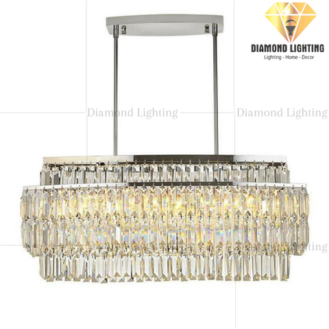 DIAMOND LIGHTING ĐÈN CHÙM LIEBER PHA LÊ HIỆN ĐẠI BẠC TRẮNG - DCHD 1100G