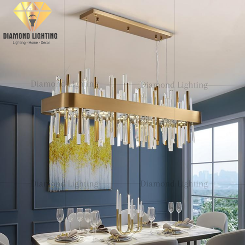 DIAMOND LIGHTING ĐÈN CHÙM BELLARIA PHA LÊ HIỆN ĐẠI VÀNG TRẮNG - DCHD 1111K