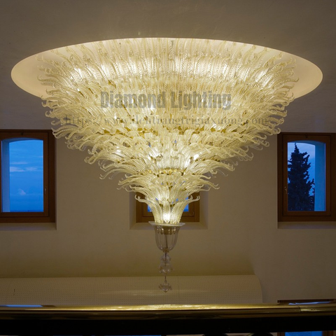 DIAMOND LIGHTING ĐÈN CHÙM THUỶ TINH NGHỆ THUẬT HIỆN ĐẠI TRẮNG - DCNT 6611