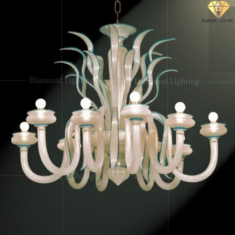 DIAMOND LIGHTING ĐÈN CHÙM THUỶ TINH CỔ ĐIỂN VÀNG TRẮNG - DC 514
