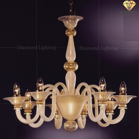 DIAMOND LIGHTING ĐÈN CHÙM THUỶ TINH CỔ ĐIỂN VÀNG - DC 307