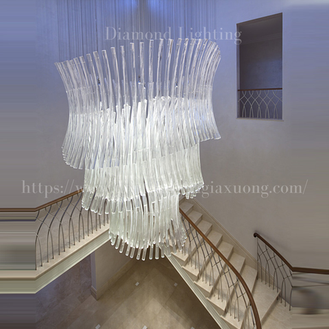 DIAMOND LIGHTING ĐÈN CHÙM THUỶ TINH WHITE HIỆN ĐẠI TRẮNG - DCNT 6635