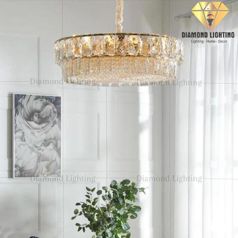 DIAMOND LIGHTING ĐÈN CHÙM ANALIA PHA LÊ HIỆN ĐẠI VÀNG TRẮNG - DCHD 1200J