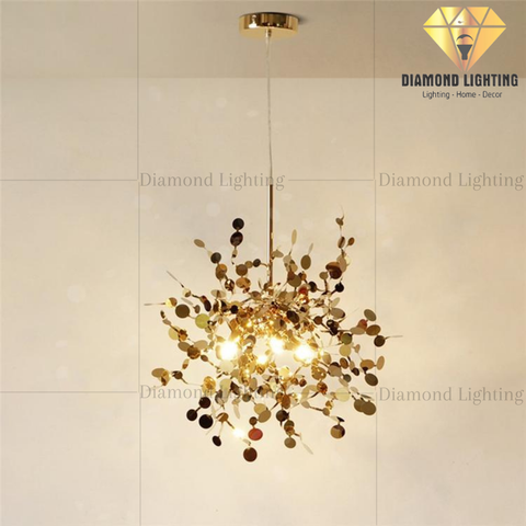 DIAMOND LIGHTING ĐÈN CHÙM TREZINA HỢP KIM HIỆN ĐẠI VÀNG BẠC - DCHD 044I