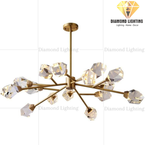 DIAMOND LIGHTING ĐÈN CHÙM NILES PHA LÊ HIỆN ĐẠI VÀNG TRẮNG - DCHD 110I