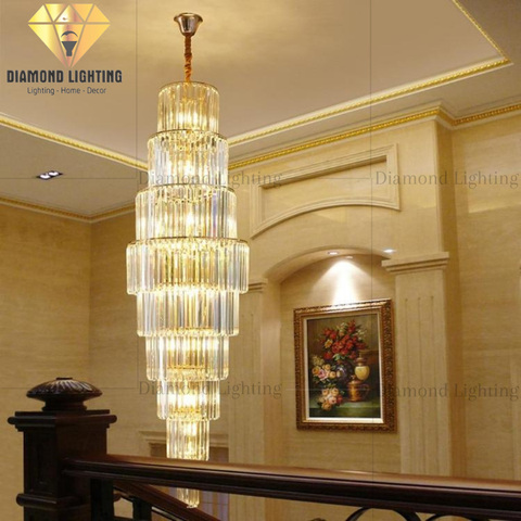 DIAMOND LIGHTING ĐÈN CHÙM BERG PHA LÊ TÂN CỔ ĐIỂN VÀNG TRẮNG - DC 1100T