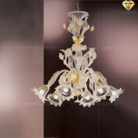 DIAMOND LIGHTING ĐÈN CHÙM THUỶ TINH CỔ ĐIỂN VÀNG - DC 323