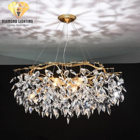 DIAMOND LIGHTING ĐÈN CHÙM SOFIA THUỶ TINH HIỆN ĐẠI VÀNG TRẮNG - DCHD 044A