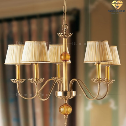 DIAMOND LIGHTING ĐÈN CHÙM HỢP KIM CỔ ĐIỂN VÀNG - DC 709/G