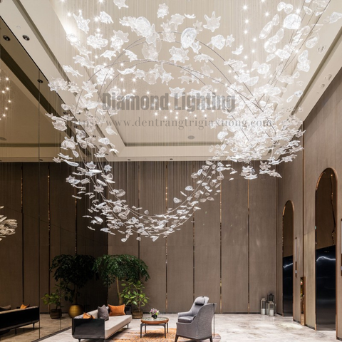 DIAMOND LIGHTING ĐÈN CHÙM THUỶ TINH HIỆN ĐẠI TRẮNG - DCNT 6619