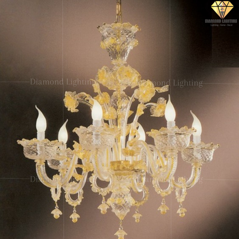 DIAMOND LIGHTING ĐÈN CHÙM THUỶ TINH CỔ ĐIỂN VÀNG - DC 322