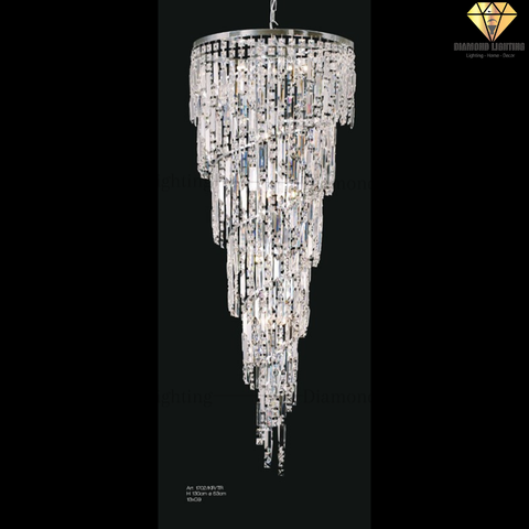 DIAMOND LIGHTING ĐÈN CHÙM PHA LÊ HIỆN ĐẠI TRẮNG - DC 1702/KR