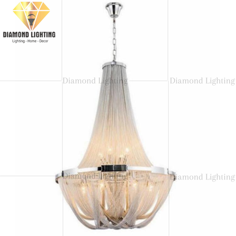 DIAMOND LIGHTING ĐÈN CHÙM MILA HỢP KIM HIỆN ĐẠI XÁM VÀNG - DCHD 110W