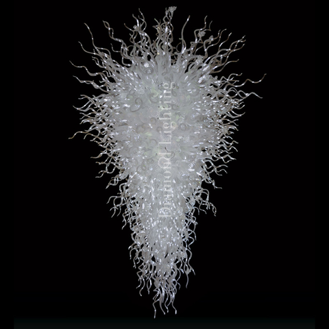 DIAMOND LIGHTING ĐÈN CHÙM THUỶ TINH THỔI MURANO HIỆN ĐẠI TRẮNG - DCNT 6607
