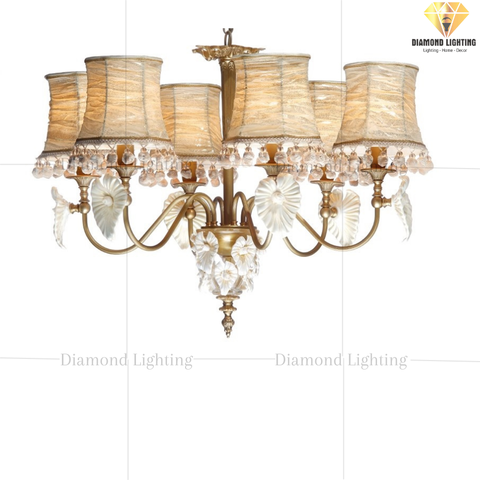 DIAMOND LIGHTING ĐÈN CHÙM HỢP KIM CỔ ĐIỂN VÀNG - DC 1844/CH6