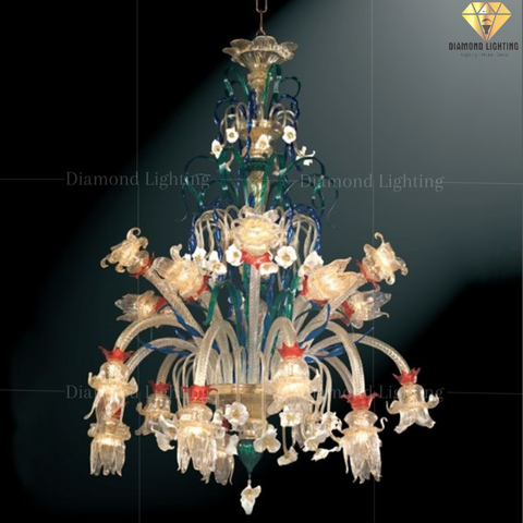 DIAMOND LIGHTING ĐÈN CHÙM THUỶ TINH CỔ ĐIỂN VÀNG - DC 505