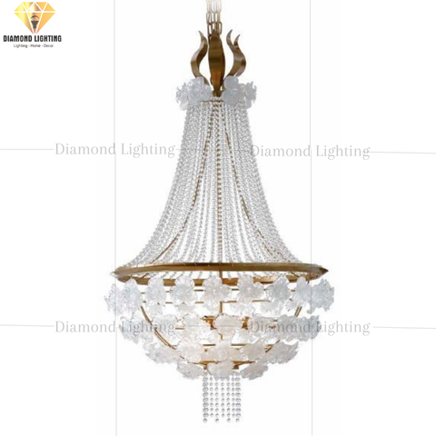 DIAMOND LIGHTING ĐÈN CHÙM PHA LÊ TÂN CỔ ĐIỂN VÀNG TRẮNG - DC 1775/CH6