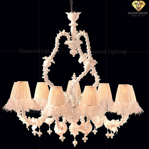 DIAMOND LIGHTING ĐÈN CHÙM THUỶ TINH CỔ ĐIỂN TRẮNG - DC 1302