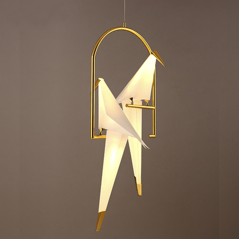 đèn thả hiện đại gold bird đôi