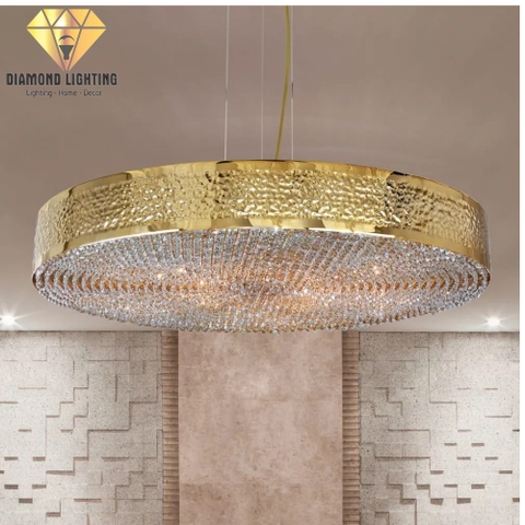 DIAMOND LIGHTING ĐÈN CHÙM PHA LÊ THIẾT KẾ HIỆN ĐẠI VÀNG TRẮNG - DCCC 021