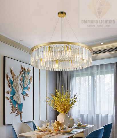 DIAMOND LIGHTING ĐÈN CHÙM PHA LÊ HIỆN ĐẠI VÀNG - DCPL414