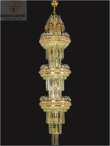 DIAMOND LIGHTING ĐÈN CHÙM PHA LÊ THÔNG TẦNG HIỆN ĐẠI VÀNG - CN8003