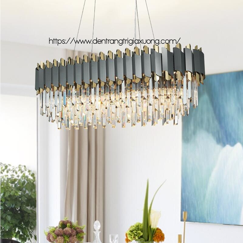 Diamond Lighting Đèn Chùm Pha Lê Ngang Hiện Đại Xám - DCHD0014