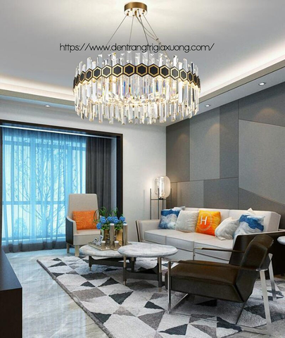 Diamond Lighting Đèn Chùm Pha Lê Hiện Đại Đen Trắng - DCHD0015