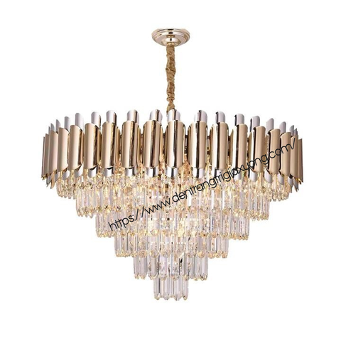 DIAMOND LIGHTING ĐÈN CHÙM PHA LÊ HIỆN ĐẠI VÀNG TRẮNG - DPH 88128