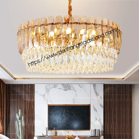 DIAMOND LIGHTING ĐÈN CHÙM PHA LÊ HIỆN ĐẠI VÀNG TRẮNG - DCHD 88879A