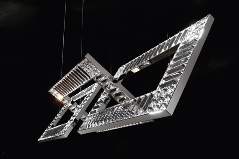 DIAMOND LIGHTING ĐÈN CHÙM PHA LÊ VUÔNG DECOR HIỆN ĐẠI BẠC TRẮNG - DPL 4405