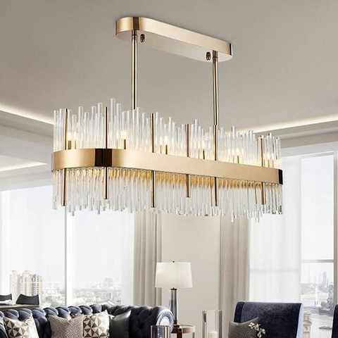 đèn chùm pha lê decor phòng khách - decor nhà hàng khách sạn