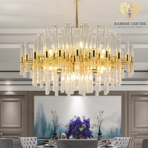 Diamond Lighting Đèn chùm pha lê hiện đại vàng DPH830