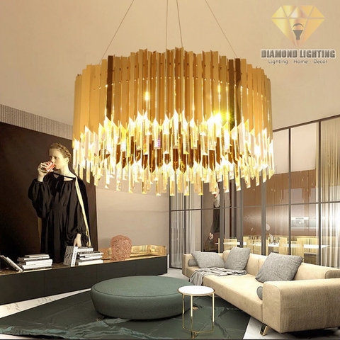 Diamond Lighting Đèn chùm pha lê hiện đại vàng - DPH930