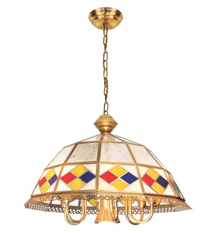 đèn đồng thả trang trí bàn ăn - trang trí phòng khách cổ điển