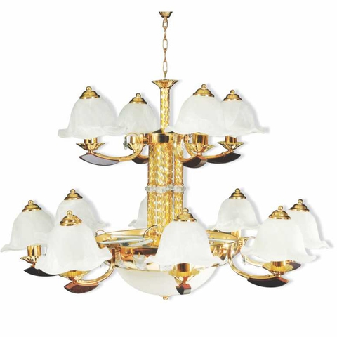 đèn chùm nến xi đồng cổ điển