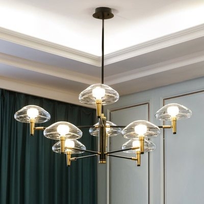 Đèn Thả 8 Chao Nấm Thủy Tinh Hiện Đại DTHD0147