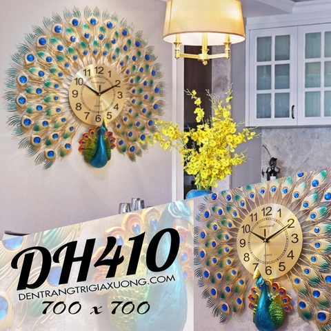 ĐỒNG HỒ TRANG TRÍ CÔNG XANH NGHỆ THUẬT DH410