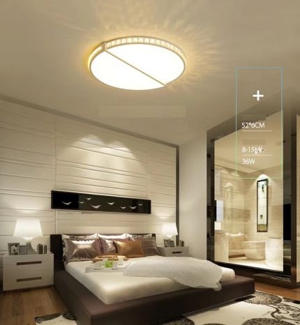 Đèn Ốp Trần Hợp kim Viền Pha Lê Tròn Hiện Đại DOT0029