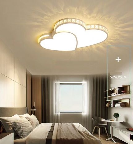 Đèn Ốp Trần Hợp kim 2 Trái Tim Hiện Đại DOT0012