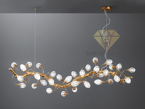 DIAMOND LIGHTING ĐÈN CHÙM SERIPS PHA LÊ HIỆN ĐẠI VÀNG TRẮNG - DCSR 963