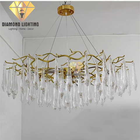 DIAMOND LIGHTING ĐÈN CHÙM PHA LÊ RING SERIP HIỆN ĐẠI VÀNG TRẮNG - DCCC 2264