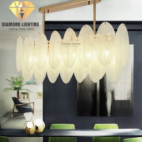 DIAMOND LIGHTING ĐÈN CHÙM THỦY TINH CÁNH HOA HIỆN ĐẠI VÀNG TRẮNG - DCCC 2206