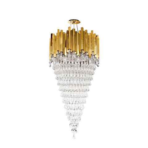 DIAMOND LIGHTING ĐÈN CHÙM PHA LÊ LUXXU TRUMP HIỆN ĐẠI VÀNG TRẮNG - DTTT 8815