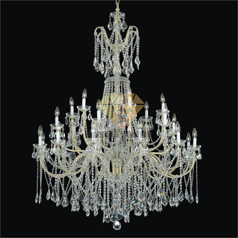DIAMOND LIGHTING ĐÈN CHÙM NẾN PHA LÊ LUXURY TÂN CỔ ĐIỂN VÀNG TRẮNG - CN 1917