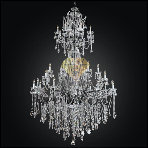 DIAMOND LIGHTING ĐÈN CHÙM NẾN PHA LÊ LUXURY CỔ ĐIỂN ĐEN TRẮNG - CN 1917A