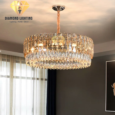 DIAMOND LIGHTING ĐÈN CHÙM PHA LÊ CAO CẤP HIỆN ĐẠI VÀNG - DCCC 2250